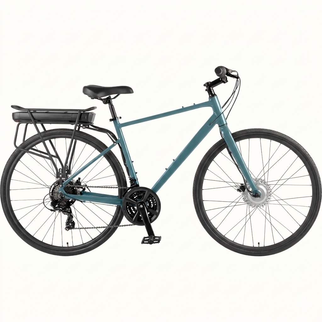 Relay bicycle after conversion with Cyclotricity 250W kit installed